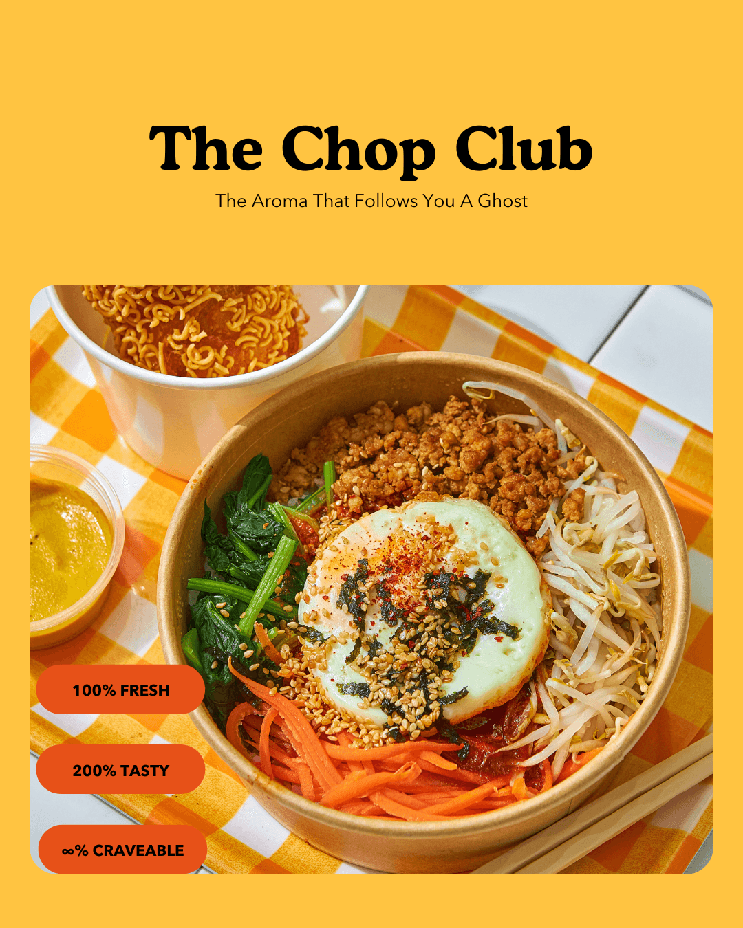 Restaurant promo template with hero image